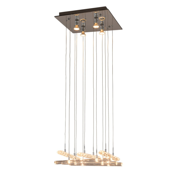 Lampa wisząca chromowana przezroczysty Diamond 16xGU10x50W Italux 858006