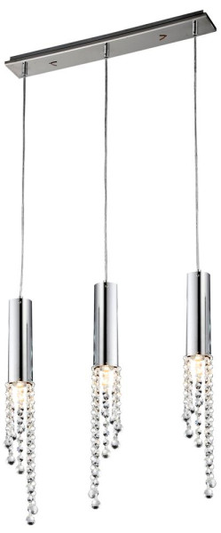 Lampa wisząca chromowana-przezroczysty DUERO 3xGU10x3W Candellux 857946