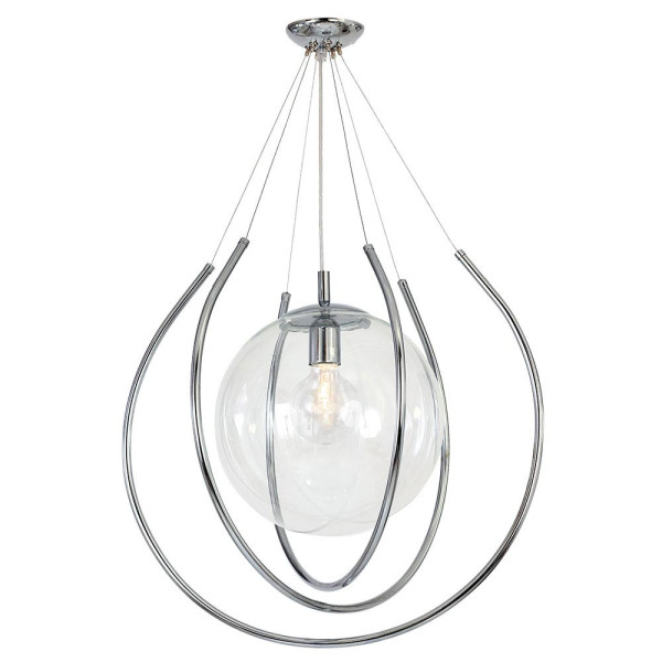 Lampa wisząca chromowana przezroczysty FROM CHROM 1xE27x60W Aldex 846507