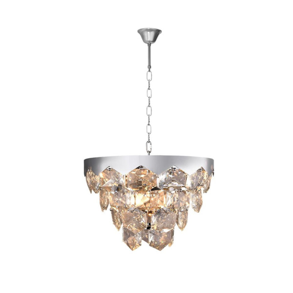 Lampa wisząca chromowana-przezroczysty GRACE 6xE14x40W Milagro 861018