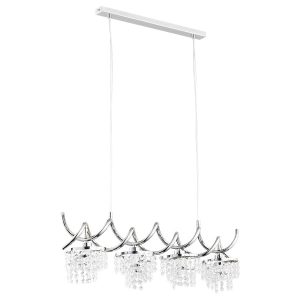 Lampa wisząca chromowana przezroczysty HELISA 4xE14x10W Alfa 838098 Lampa wisząca chromowana przezroczysty HELISA 4xE14x10W Alfa 838098