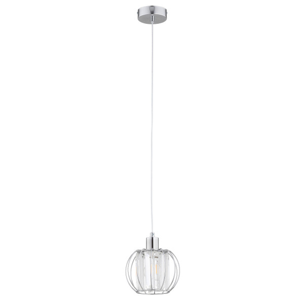 Lampa wisząca chromowana przezroczysty KRISTAL 1xE27x15W Alfa 841954