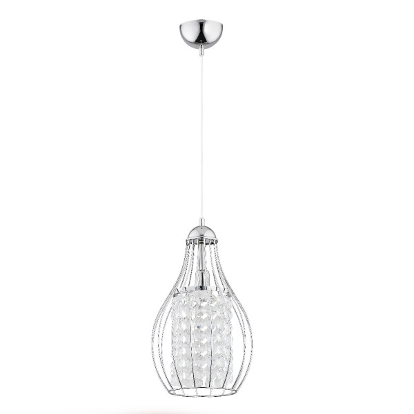 Lampa wisząca chromowana przezroczysty PIRO 1xE14x10W wym: 90x21x21 cm Alfa 837879