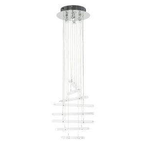Lampa wisząca chromowana przezroczysty Spyro 20xGU10x50W Italux 856449 Lampa wisząca chromowana przezroczysty Spyro 20xGU10x50W Italux 856449