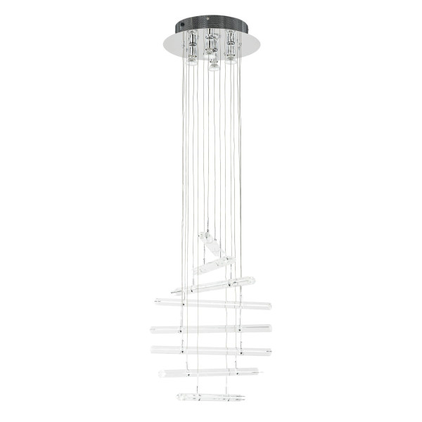 Lampa wisząca chromowana przezroczysty Spyro 20xGU10x50W Italux 856449