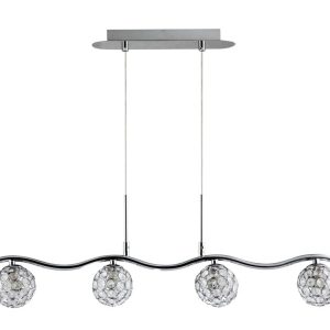 Lampa wisząca chromowana-przezroczysty STARLET 4xG9x40W Candellux 924064 Lampa wisząca chromowana-przezroczysty STARLET 4xG9x40W Candellux 924064