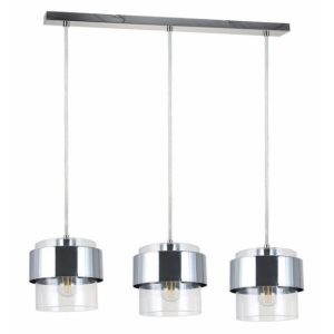 Lampa wisząca chromowana Quan 3xE27x40W wym: 120x65x18 cm Reality 854249 Lampa wisząca chromowana Quan 3xE27x40W wym: 120x65x18 cm Reality 854249