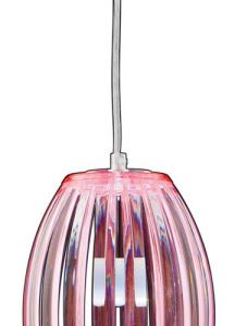 Lampa wisząca chromowana-różowa ABUKO 1xE27x60W wym: 100x18x18 cm Candellux 924151 Lampa wisząca chromowana-różowa ABUKO 1xE27x60W wym: 100x18x18 cm Candellux 924151