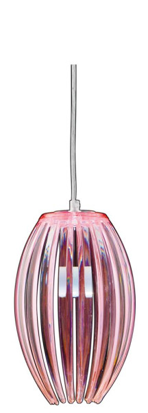 Lampa wisząca chromowana-różowa ABUKO 1xE27x60W wym: 100x18x18 cm Candellux 924151