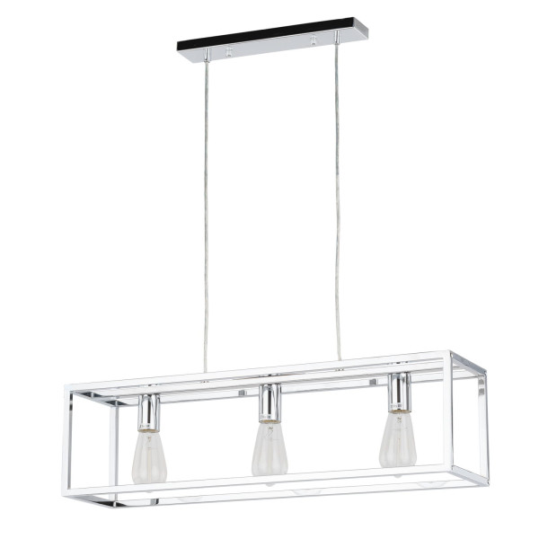 Lampa wisząca chromowana Sigalo 3xE27x60W wym: 73x73x18 cm Italux 854582