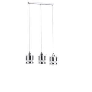 Lampa wisząca chromowana-srebrna Bruno 3xE27x60W wym: 94x40x12 cm Alfa 854614 Lampa wisząca chromowana-srebrna Bruno 3xE27x60W wym: 94x40x12 cm Alfa 854614