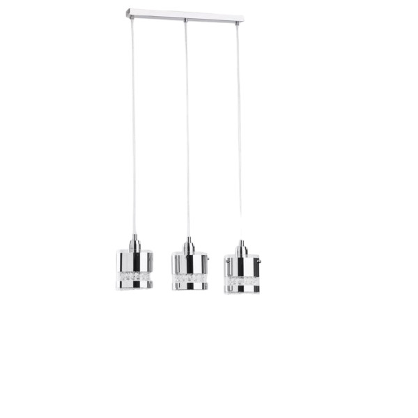 Lampa wisząca chromowana-srebrna Bruno 3xE27x60W wym: 94x40x12 cm Alfa 854614