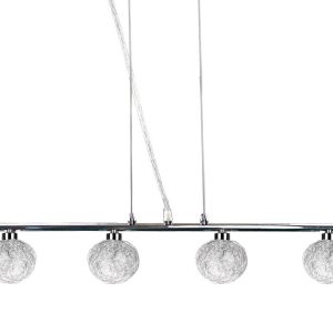 Lampa wisząca chromowana-srebrna SPHERE 4xG9x40W wym: 95x61x11 cm Candellux 924123 Lampa wisząca chromowana-srebrna SPHERE 4xG9x40W wym: 95x61x11 cm Candellux 924123