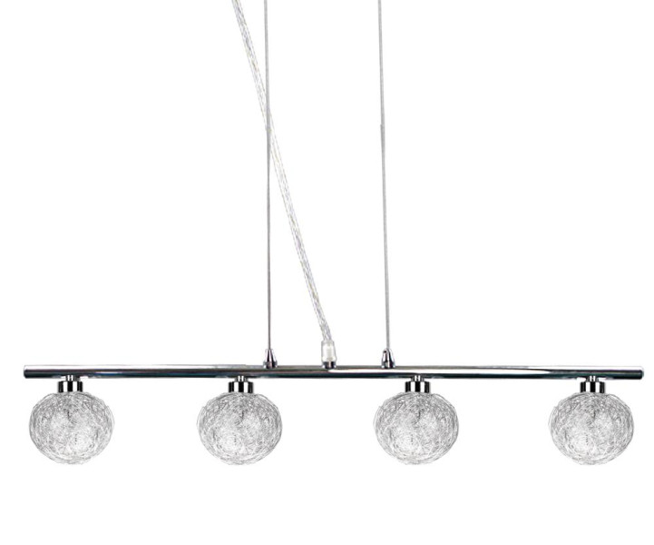 Lampa wisząca chromowana-srebrna SPHERE 4xG9x40W wym: 95x61x11 cm Candellux 924123