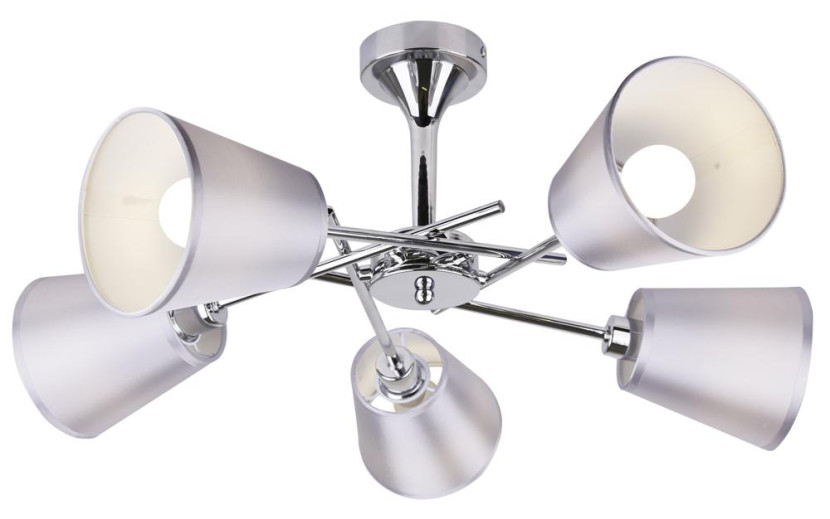 Lampa wisząca chromowana srebrna VOX 5xE14x40W wym: 40x56x56 cm Candellux 924005