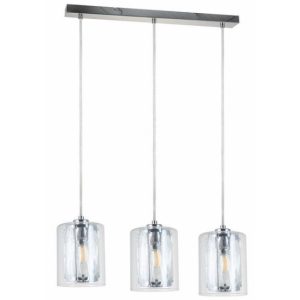 Lampa wisząca chromowana Tesh 3xE14x40W wym: 120x47x12 cm Reality 845347 Lampa wisząca chromowana Tesh 3xE14x40W wym: 120x47x12 cm Reality 845347
