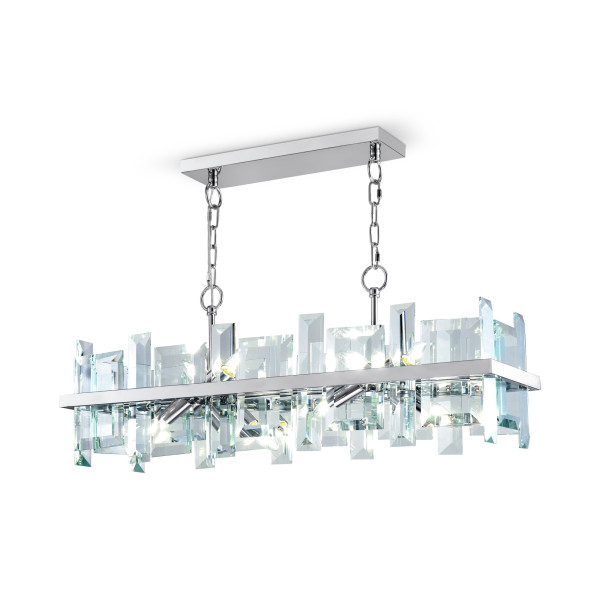 Lampa wisząca chromowana transparentna CEREZO 8xE14x40W Maytoni 854353