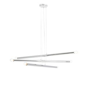 Lampa wisząca chromowana Tubo 6xE14x40W wym: 105x100x25 cm Aldex 184689 Lampa wisząca chromowana Tubo 6xE14x40W wym: 105x100x25 cm Aldex 184689