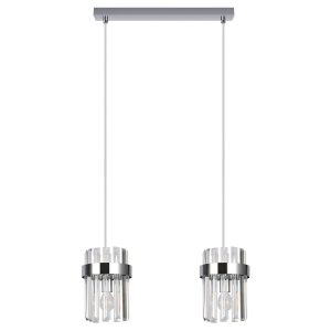 Lampa wisząca chromowana VETRO 2xE14x10W wym: 150x40x14 cm Light Prestige 836898 Lampa wisząca chromowana VETRO 2xE14x10W wym: 150x40x14 cm Light Prestige 836898