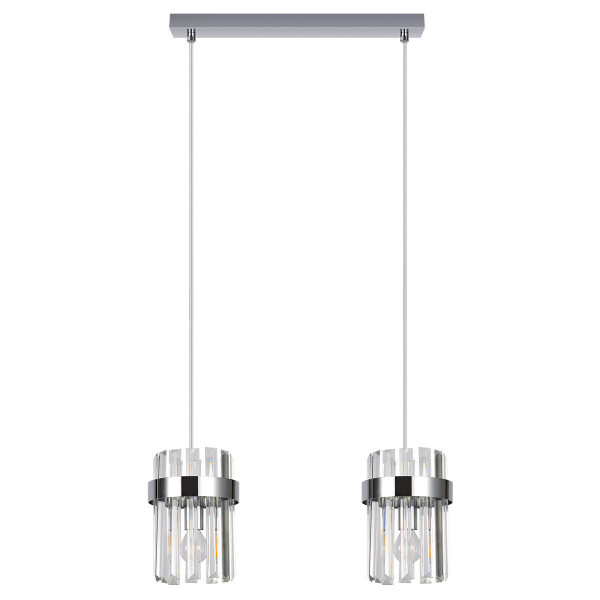 Lampa wisząca chromowana VETRO 2xE14x10W wym: 150x40x14 cm Light Prestige 836898