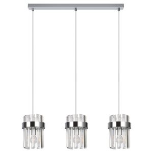 Lampa wisząca chromowana VETRO 3xE14x10W wym: 150x60x14 cm Light Prestige 836174 Lampa wisząca chromowana VETRO 3xE14x10W wym: 150x60x14 cm Light Prestige 836174