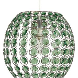 Lampa wisząca chromowana-zielona RICA 1xE27x40W wym: 105x28x28 cm Candellux 924108 Lampa wisząca chromowana-zielona RICA 1xE27x40W wym: 105x28x28 cm Candellux 924108
