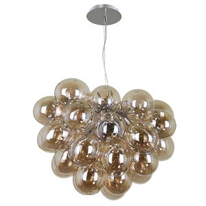 Lampa wisząca chromowana złota Bento 8xG9x28W wym: 120x50x50 cm Italux 861033 Lampa wisząca chromowana złota Bento 8xG9x28W wym: 120x50x50 cm Italux 861033