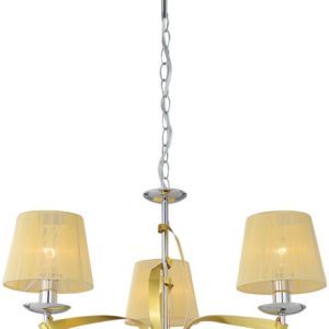 Lampa wisząca chromowana-złota-żółta DIVA 3xE14x40W Candellux 924030 Lampa wisząca chromowana-złota-żółta DIVA 3xE14x40W Candellux 924030