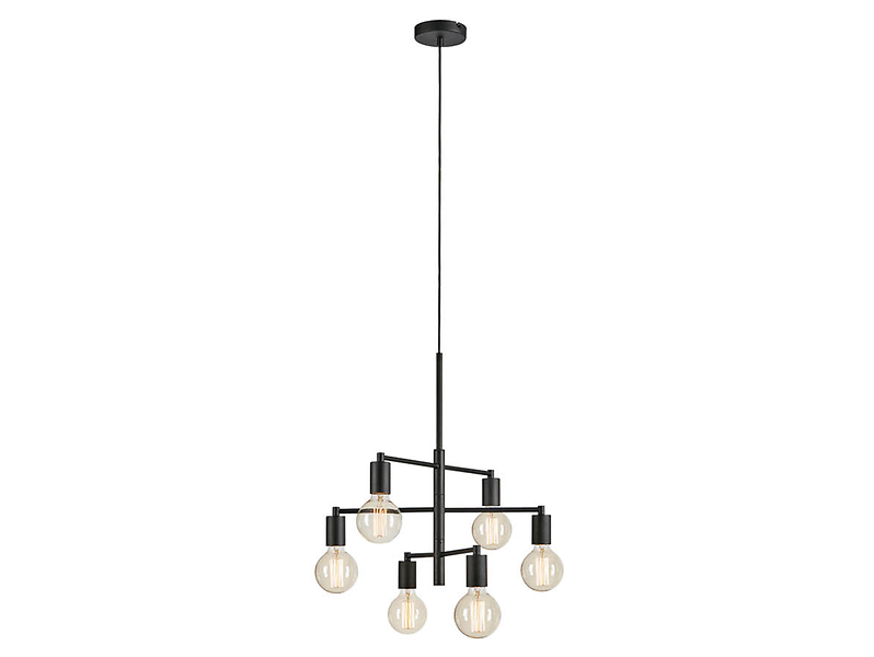 Lampa wisząca Cielo 6-punktowa metalowa czarna 117040