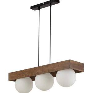 Lampa wisząca ciemne drewno-biała-czarna Bloom 3xG9x12W Sigma Lighting 837963 Lampa wisząca ciemne drewno-biała-czarna Bloom 3xG9x12W Sigma Lighting 837963