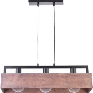 Lampa wisząca ciemne drewno-czarna Dakota 3xE27x15W Sigma Lighting 841994 Lampa wisząca ciemne drewno-czarna Dakota 3xE27x15W Sigma Lighting 841994
