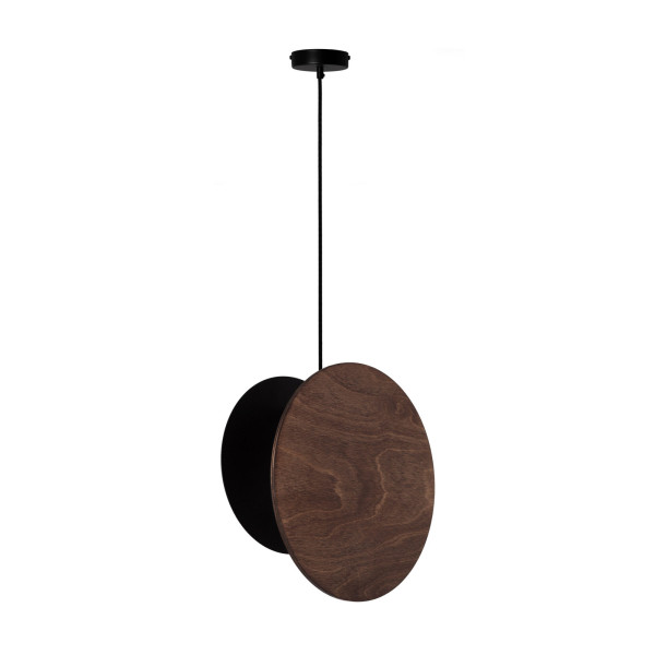 Lampa wisząca ciemne drewno-czarna TOLA 1xE27x15W Sigma Lighting 836876