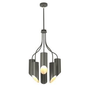 Lampa wisząca ciemnoszara-polerowany nikiel Quinto 6xE27x8W Elstead 850142 Lampa wisząca ciemnoszara-polerowany nikiel Quinto 6xE27x8W Elstead 850142