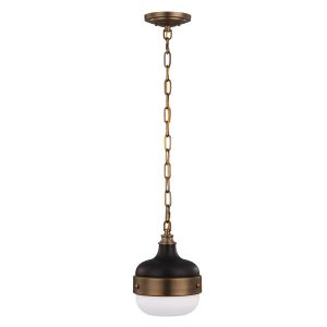 Lampa wisząca ciemny antyczny mosiądz-matowa czerń Cadence 1xE27x60W Feiss 849442 Lampa wisząca ciemny antyczny mosiądz-matowa czerń Cadence 1xE27x60W Feiss 849442