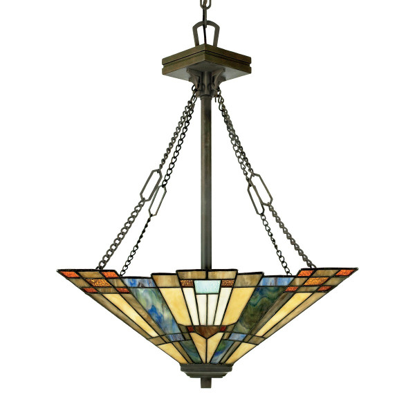 Lampa wisząca ciemny brąz Inglenook 3xE27x60W wym: 221x44,5x44,5 cm Quoizel 850455