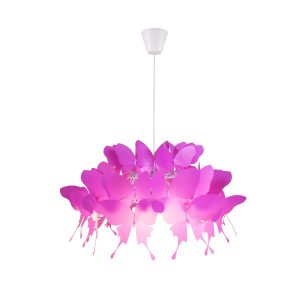 Lampa wisząca ciemny róż-biała Farfalla 1xE27x60W Light Prestige 856050 Lampa wisząca ciemny róż-biała Farfalla 1xE27x60W Light Prestige 856050