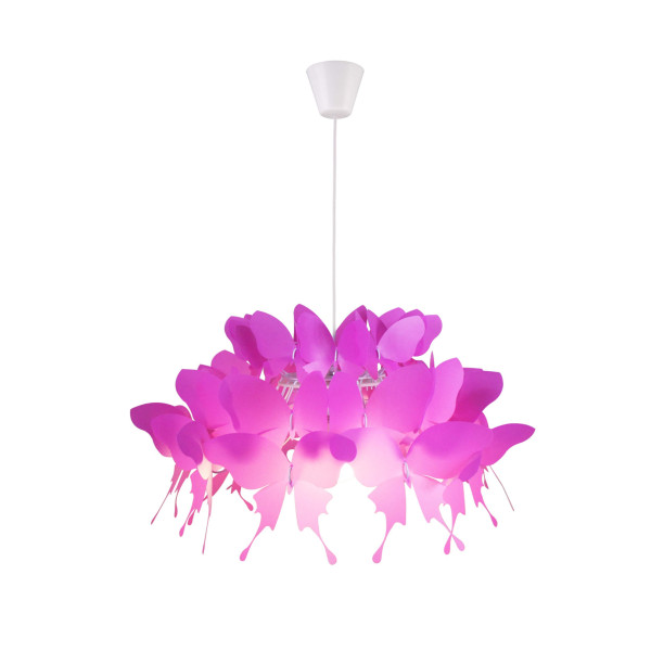 Lampa wisząca ciemny róż-biała Farfalla 1xE27x60W Light Prestige 856050