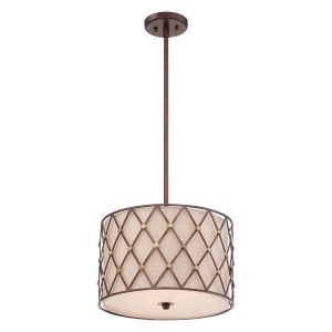 Lampa wisząca ciepła miedź Brown Lattice 3xE27x100W Quoizel 849213 Lampa wisząca ciepła miedź Brown Lattice 3xE27x100W Quoizel 849213