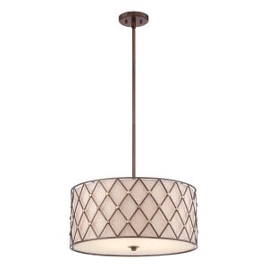 Lampa wisząca ciepła miedź Brown Lattice 4xE27x100W Quoizel 849258 Lampa wisząca ciepła miedź Brown Lattice 4xE27x100W Quoizel 849258