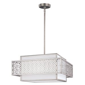 Lampa wisząca ciepłe srebro Kenney 3xE27x60W wym: 172,4×50,2×50,2 cm Feiss 849245 Lampa wisząca ciepłe srebro Kenney 3xE27x60W wym: 172,4×50,2×50,2 cm Feiss 849245