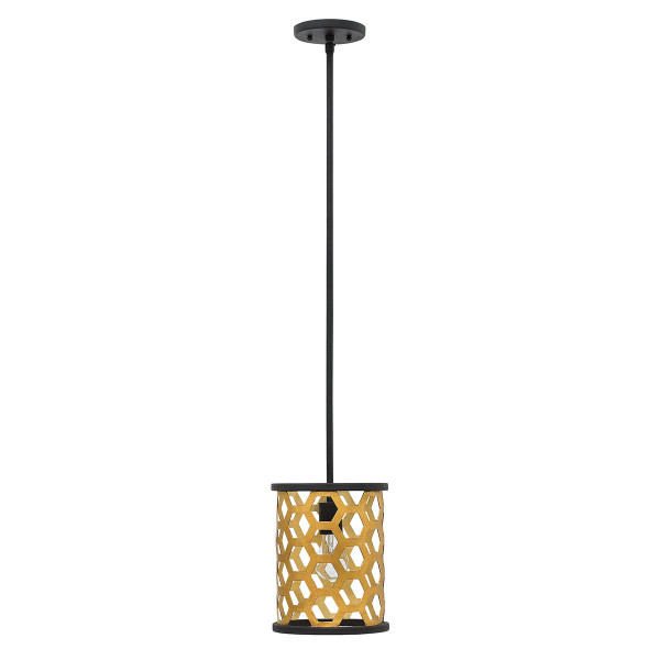 Lampa wisząca ciepłe złoto Felix 1xE27x100W wym: 106,4x20x20 cm Hinkley 849768