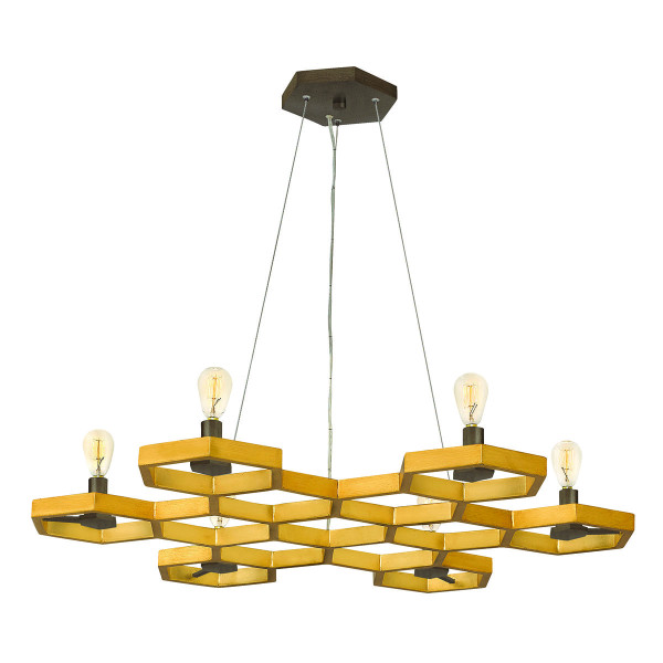 Lampa wisząca ciepłe złoto Moxie 6xE14x60W wym: 327,9x54,2x54,2 cm Hinkley 849373