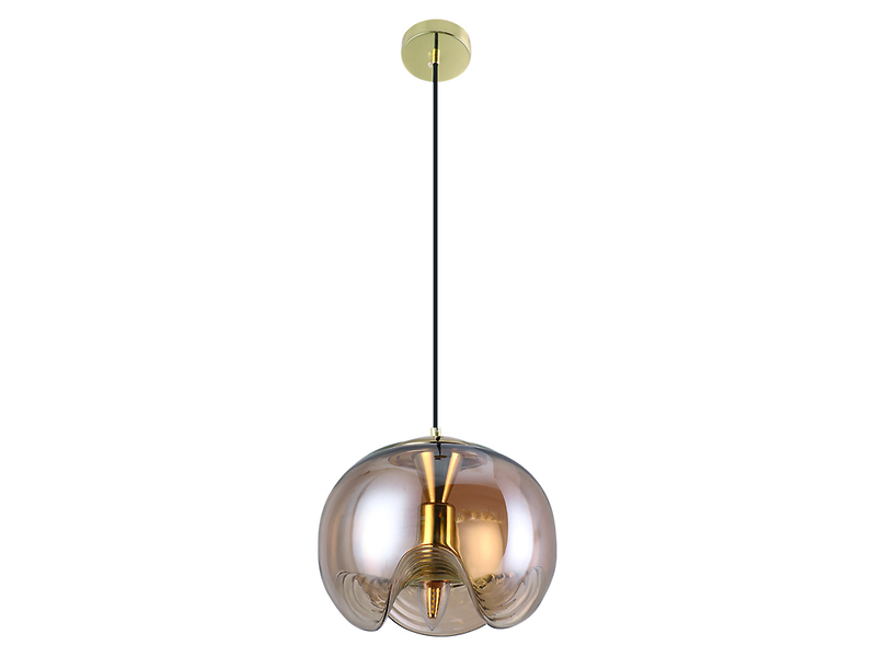 Lampa wisząca Cindy metalowa beżowa 190798