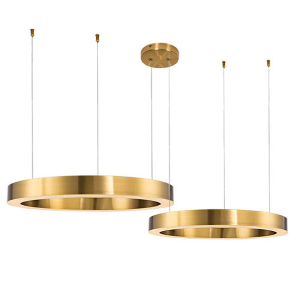Lampa wisząca CIRCLE 100+120 LED mosiądz na 1 podsufitce 814674