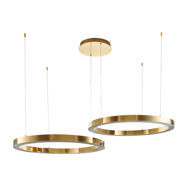 Lampa wisząca CIRCLE 40+60 LED złoty połysk 813364