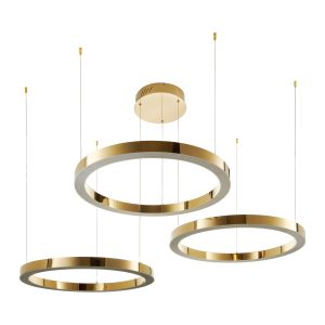 Lampa wisząca CIRCLE 60+80+100 LED złoty połysk na 1 podsufitce 813386