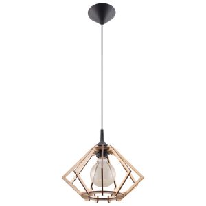 Lampa wisząca CITRUS czarna-naturalne drewno 1xE27x60W IP20 Pure Lume 1018892