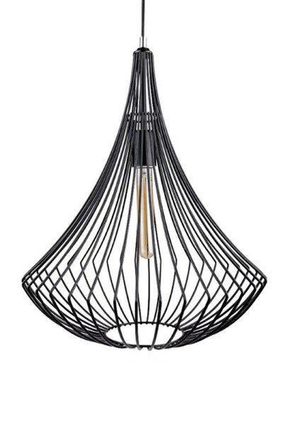 Lampa wisząca Clessidra czarna metalowa 40 cm E27 1x60W nowoczesny żyrandol 1043616
