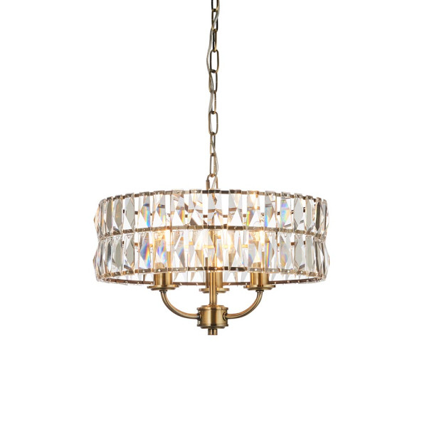 Lampa wisząca CLIFTON antyczna mosiężna 3xE14x15W IP20 Endon 1025507