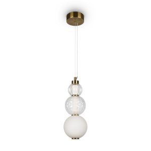 Lampa wisząca COLLAR mosiężno-złota LED 1x16W Ciepła biel 800lm Maytoni 852103